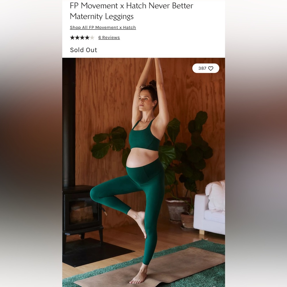 FP Movement by Free People Deep Green Maternity Leggings